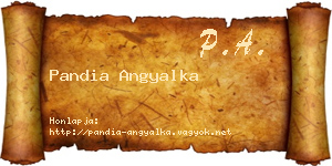 Pandia Angyalka névjegykártya